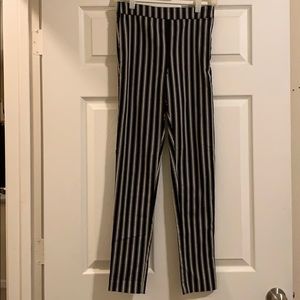 H&M Black and White Striped Pants